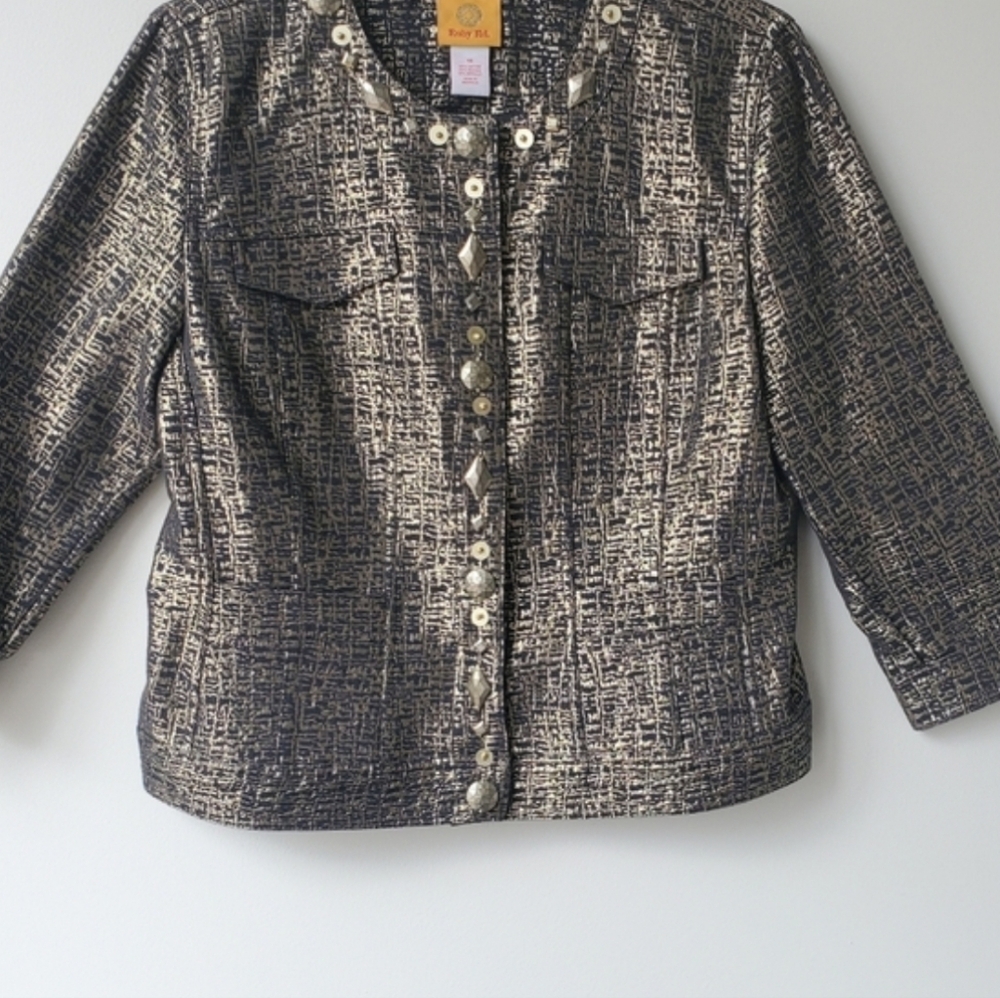 Ruby Rd. Jeweled Button Jacket - Picture 4 of 6